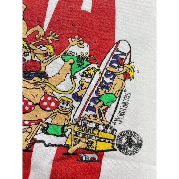 VINTAGE Spring Break Daytona Beach 1992 T-shirt Men Large USA 90s Single Stitch - Picture 3 of 10